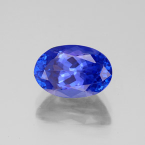 2.66 ct Blue Tanzanite Stone, Natural Tanzanite in Oval Facet Shape for Sale
