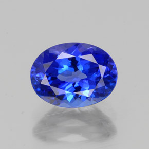 1.60 ct Blue Tanzanite Gemstone, Tanzanite Gem in Oval Facet Shape for Sale.
