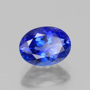 1.60 ct Blue Tanzanite Stone, Natural Tanzanite in Oval Facet Shape for Sale