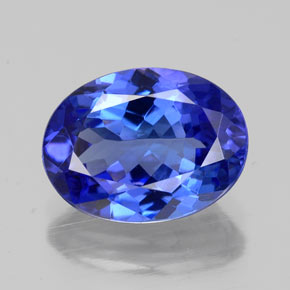2.66 ct Blue Tanzanite Gemstone, Tanzanite Gem in Oval Facet Shape for Sale.