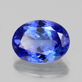 2.66 ct Blue Tanzanite Stone, Natural Tanzanite in Oval Facet Shape for Sale