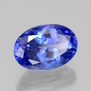 2.73 ct Blue Tanzanite Stone, Natural Tanzanite in Oval Facet Shape for Sale
