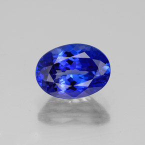 2.42 ct Blue Tanzanite Gemstone, Tanzanite Gem in Oval Facet Shape for Sale.