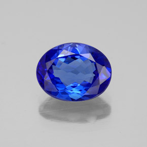 2.43 ct Blue Tanzanite Gemstone, Tanzanite Gem in Oval Facet Shape for Sale.