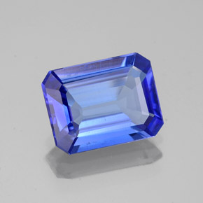 2.02 ct Blue Tanzanite Stone, Natural Tanzanite in Octagon Facet Shape for Sale