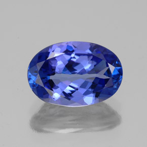 2.75 ct Blue Tanzanite Gemstone, Tanzanite Gem in Oval Facet Shape for Sale.