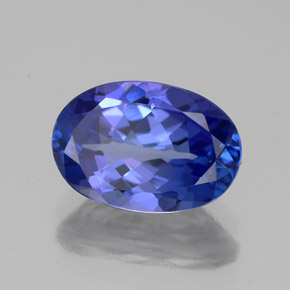 2.75 ct Blue Tanzanite Stone, Natural Tanzanite in Oval Facet Shape for Sale
