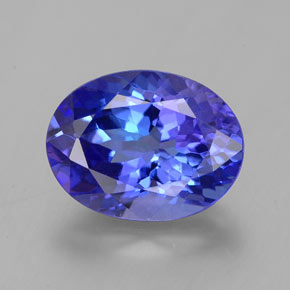 2.26 ct Blue Tanzanite Gemstone, Tanzanite Gem in Oval Facet Shape for Sale.