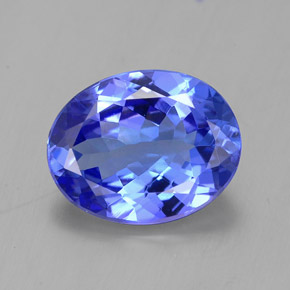 2.16 ct Blue Tanzanite Gemstone, Tanzanite Gem in Oval Facet Shape for Sale.