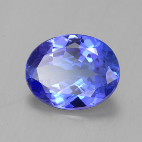 2.16 ct Blue Tanzanite Stone, Natural Tanzanite in Oval Facet Shape for Sale