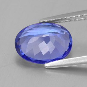 Tanzanite Gemstone in 9.7 x 7.7 mm Size for Sale, Tanzanite Stone in Violet Blue Color