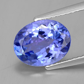 2.71 ct Blue Tanzanite Gemstone, Tanzanite Gem in Oval Facet Shape for Sale.