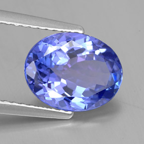2.71 ct Blue Tanzanite Stone, Natural Tanzanite in Oval Facet Shape for Sale