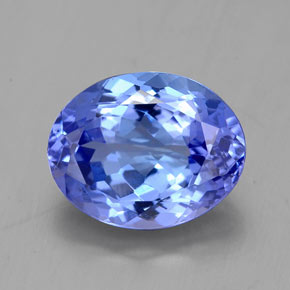 2.92 ct Blue Tanzanite Gemstone, Tanzanite Gem in Oval Facet Shape for Sale.