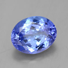2.92 ct Blue Tanzanite Stone, Natural Tanzanite in Oval Facet Shape for Sale