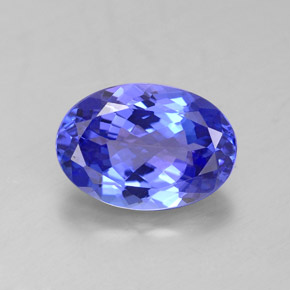 3.20 ct Blue Tanzanite Gemstone, Tanzanite Gem in Oval Facet Shape for Sale.