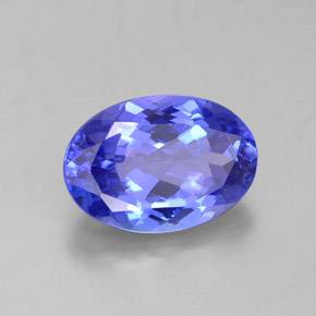 3.20 ct Blue Tanzanite Stone, Natural Tanzanite in Oval Facet Shape for Sale