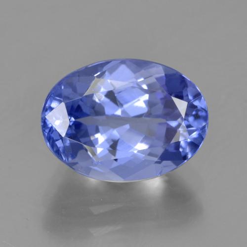 3.46 ct Blue Tanzanite Stone, Natural Tanzanite in Oval Facet Shape for Sale