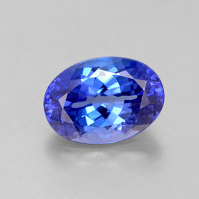 3.12 ct Blue Tanzanite Gemstone, Tanzanite Gem in Oval Facet Shape for Sale.