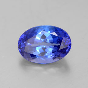 3.12 ct Blue Tanzanite Stone, Natural Tanzanite in Oval Facet Shape for Sale