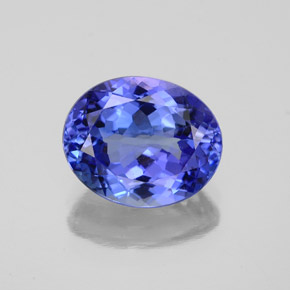2.94 ct Blue Tanzanite Gemstone, Tanzanite Gem in Oval Facet Shape for Sale.