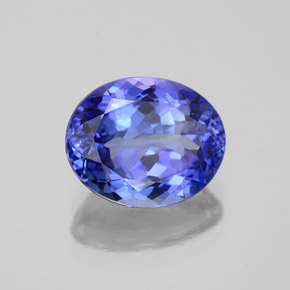 2.94 ct Blue Tanzanite Stone, Natural Tanzanite in Oval Facet Shape for Sale