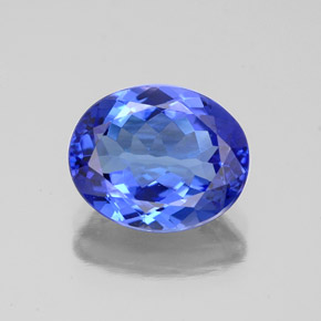 2.86 ct Blue Tanzanite Gemstone, Tanzanite Gem in Oval Facet Shape for Sale.