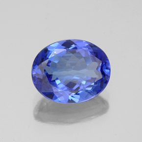 2.86 ct Blue Tanzanite Stone, Natural Tanzanite in Oval Facet Shape for Sale