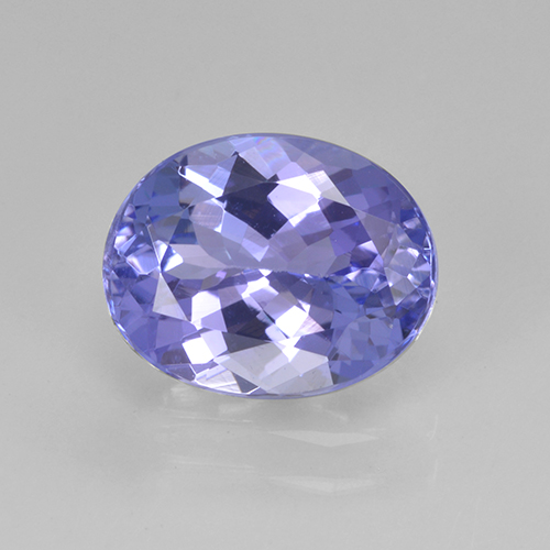 Intense Violet Blue Tanzanite Gem - 2ct Oval Facet (ID: 345623)
