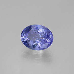 2.22 ct Blue Tanzanite Stone, Natural Tanzanite in Oval Facet Shape for Sale