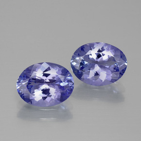 3.38 ctw Blue Tanzanite Gemstones, Tanzanite Gems in Oval Facet Shape for Sale.