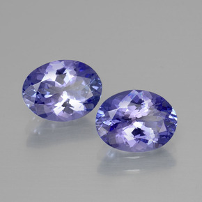 3.38 ctw Blue Tanzanite Stones, Natural Tanzanite in Oval Facet Shape for Sale