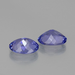 Tanzanite Gemstones in 9 x 7 mm (calibrated) Size for Sale, Tanzanite Stones in Intense Violet Blue Color