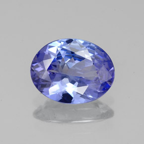 1.51 ct Blue Tanzanite Gemstone, Tanzanite Gem in Oval Facet Shape for Sale.