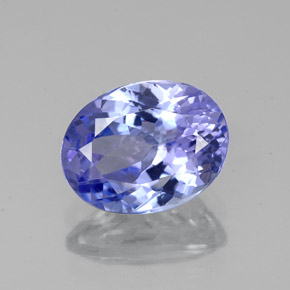 1.92 ct Blue Tanzanite Gemstone, Tanzanite Gem in Oval Facet Shape for Sale.