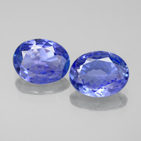 3.17 ctw Blue Tanzanite Gemstones, Tanzanite Gems in Oval Facet Shape for Sale.