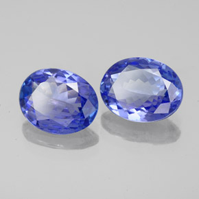3.17 ctw Blue Tanzanite Stones, Natural Tanzanite in Oval Facet Shape for Sale
