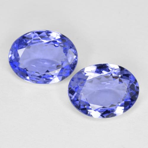 Intense Violet Blue Танзанит Камень - 1.6ct Фасетный Овал (ID: 345724)
