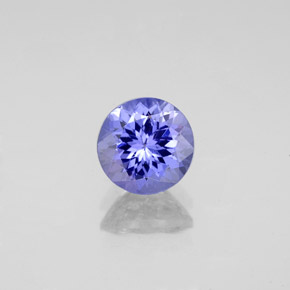 1.44 ct Blue Tanzanite Gemstone, Tanzanite Gem in Round Facet Shape for Sale.
