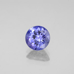 1.44 ct Blue Tanzanite Stone, Natural Tanzanite in Round Facet Shape for Sale