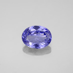 1.73 ct Blue Tanzanite Gemstone, Tanzanite Gem in Oval Facet Shape for Sale.