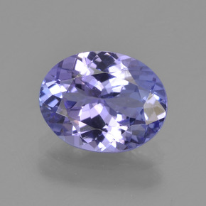Silverish Blue Танзанит Камень - 2ct Фасетный Овал (ID: 345731)