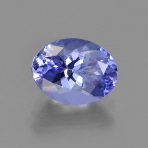 1.71 ct Blue Tanzanite Stone, Natural Tanzanite in Oval Facet Shape for Sale