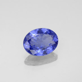 1.89 ct Blue Tanzanite Stone, Natural Tanzanite in Oval Facet Shape for Sale
