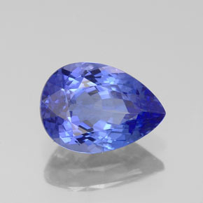 1.59 ct Blue Tanzanite Stone, Natural Tanzanite in Pear Facet Shape for Sale
