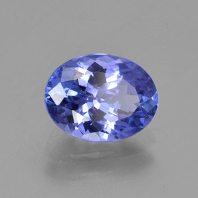 1.62 ct Blue Tanzanite Stone, Natural Tanzanite in Oval Facet Shape for Sale
