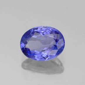 1.46 ct Blue Tanzanite Stone, Natural Tanzanite in Oval Facet Shape for Sale