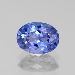1.52 ct Blue Tanzanite Gemstone, Tanzanite Gem in Oval Facet Shape for Sale.