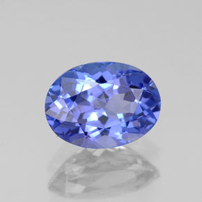1.52 ct Blue Tanzanite Stone, Natural Tanzanite in Oval Facet Shape for Sale