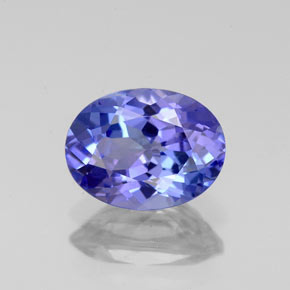 1.54 ct Blue Tanzanite Gemstone, Tanzanite Gem in Oval Facet Shape for Sale.